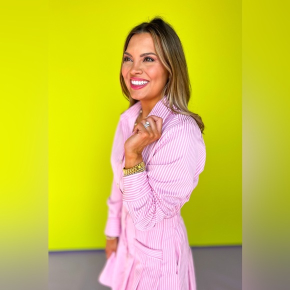 Entro Ashley Stripped Long Sleeve Dress - Picture 2 of 14